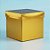 Caixa Cubo Para Presente Metalizada com Textura Dourado 10x10x10cm - 10 unidades - ASSK - Rizzo - Imagem 1