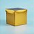 Caixa Cubo Para Presente Metalizada com Textura Dourado 8x8x8cm - 10 unidades - ASSK - Rizzo - Imagem 1