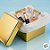 Caixa Cubo Para Presente Metalizada com Textura Dourado 8x8x8cm - 10 unidades - ASSK - Rizzo - Imagem 3