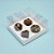 Caixa Base Brigadeiro - Branco - 4 cavidades (9x9x4,5cm) - 10 unidades - Assk - Rizzo - Imagem 1