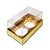 Caixa Base Brigadeiro - Dourado - 2 cavidades (8,5x5x4,5cm) - 10 unidades - Assk - Rizzo - Imagem 1