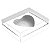 Caixa Coração de Colher - Meio Coração de 250g - Branco - 15 x 13 x 6,5 cm - 5 un - Assk Rizzo - Imagem 1