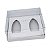 Caixa Barca de Chocolate 2 Cavidades - M - 20,5cm x 17cm x 6,5cm - Branco - 5 unidades - Assk - Páscoa Rizzo Embalagens - Imagem 1