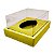 Caixa Ovo de Colher com Moldura - Meio Ovo de 500g - 23cm x 19cm x 9,7cm - Ouro - 5unidades - Assk - Páscoa Rizzo - Imagem 1