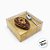 Caixa para Meio Ovo 50g - 10x10x4cm - Ouro Texturizado - 5 unidades - ASSK - Rizzo - Imagem 1