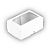 Caixa 2 Doces com Visor S1 (6cm x 9cm x 4cm) Branca 10 unidades Assk - Imagem 1