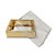 Caixa com Tampa Transparente Nº 5 (9cm x 12cm x 4cm) Dourada 10 unidades Assk Rizzo Embalagens - Imagem 1