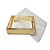 Caixa com Tampa Transparente Nº 6 (13cm x 13cm x 4cm) Dourada 10 unidades Assk Rizzo Embalagens - Imagem 1