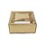 Caixa com Tampa Transparente Nº 6 (13cm x 13cm x 4cm) Dourada 10 unidades Assk Rizzo Embalagens - Imagem 2