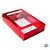 Caixa Gaveta com Visor Nº3 (12cm x 16cm x 4cm) Vermelha - 10 unidades - Assk - Rizzo - Imagem 2