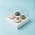 Caixa Mini Cupcake com Tampa Transparente 4 Cavidades (11cm x 11cm x 8,5cm) Branca - 10 unidades - Assk - Rizzo - Imagem 1