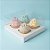 Caixa Cupcake com Tampa Transparente 4 Cavidades (17cm x 17cm x 8,5cm) Branca - 10 unidades - Assk - Rizzo - Imagem 1
