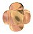 Forminha para Doces 4 Pétalas (4cm x 4cm x 3cm) Rose Gold 50 unidades - Imagem 1