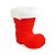 Enfeite Decorativo Bota de Natal - Vermelho e Branco - 16cm - 1 unidade - Cromus - Rizzo - Imagem 1