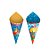 Mini Cone Decorativo - Fundo do Mar - 24 unidades - Cromus - Rizzo - Imagem 1