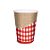 Copo de Papel 240ml - Xadrez Junino  - 8 unidades - Cromus - Rizzo - Imagem 1