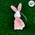 Coelho Decorativo Vestido Rosa - 15cm - 1 unidade - Cromus - Rizzo - Imagem 3