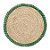 Sousplat Fibra Trancada - Bege/Verde - 38cm - 1 unidade - Cromus - Rizzo - Imagem 1