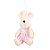 Coelha Decorativa Listras Rosa/Branco - 6x10cm - 1 unidade - Cromus - Rizzo - Imagem 1