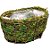 Cesta Decorativa de Musgo P - 20x25x15cm - 1 unidade - Cromus - Rizzo - Imagem 1