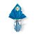 Saco Express 39x39cm para Ovos de 350g a 500g - Coelhinho Sai da Toca Azul - 25 unidades - Cromus - Rizzo - Imagem 1