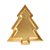 Prato Decorativo de Madeira - Pinheiro - Ouro - 30cm - 1 unidade - Cromus - Rizzo - Imagem 1