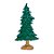 Pinheiro de Natal Decorado - Verde/Ouro - 20cm - 1 unidade - Cromus - Rizzo - Imagem 1