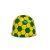 Papel Chumbo 10x9,8cm - Bolinhas Futebol Amarelo/Verde - 300 unidades - Cromus - Rizzo - Imagem 1
