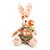 Coelho Decorativo Sentado Laranja Com Flor - 1 unidade - Cromus Páscoa - Rizzo - Imagem 1
