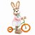 Coelho Decorativo Com Bicicleta - Happy Sunday - 1 unidade - Cromus Páscoa - Rizzo - Imagem 1