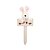 Plaquinha de Páscoa MDF Coelho Florido Mini - Pegadas - Rosa - 1 unidade - Cromus - - Imagem 1
