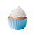 Forminha Forneável para Cupcake - Azul Bebê - 45 unidades - Mago - Rizzo - Imagem 1