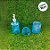 Kit para Banheiro de Vidro 3 Peças - 420ml - Azul - 1 unidade - Rizzo - Imagem 4