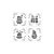 Kit Mini Stencil 1 Natal - 7x7cm - 4 unidades - BlueStar - Rizzo - Imagem 1