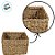 Cesta Decorativa Bage de Seagrass - 24x18x17cm - 1 unidade - Rizzo - Imagem 3