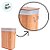 Cesto de Bambu Retangular com Dois Compartimentos e Forro - Canela - 52x32x60cm - 1 unidade - Rizzo - Imagem 3