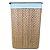 Cesto de Bambu Listrado Retangular com Forro - 40x30x60cm - 1 unidade - Rizzo - Imagem 1