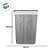 Cesto de Bambu Listrado Retangular com Forro - 40x30x60cm - 1 unidade - Rizzo - Imagem 2