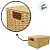Cesta Wayana com tampa de Fibra Natural - 40x30x20cm - 1 unidade - Rizzo - Imagem 3