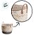 Cesto decorativo Elegance de Seagrass Natural e Cinza com alça - 24x24x19cm - 1 unidade - Rizzo - Imagem 3