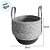 Cesto Decorativo Paracanas de Seagrass Natural e Preto com alça- 29x29x25cm - 1 unidade - Rizzo - Imagem 2