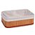 Cesta Decorativa de Bambu com Forro de Tecido - 33x23x12cm - 1 unidade - Rizzo - Imagem 1