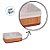 Cesta Decorativa de Bambu com Forro de Tecido - 33x23x12cm - 1 unidade - Rizzo - Imagem 3