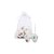 Mini Ovos De Páscoa Branco Com Orelhinhas Coloridas Para Pendurar - 4cm - 9 unidades - Cromus - Rizzo - Imagem 1