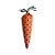 Enfeite Decorativo de Páscoa - Cenoura Laranja com Bolinhas - 13cm - 1 unidade - Cromus - Rizzo - Imagem 1
