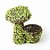 Enfeite Decorativo Rústico - Cesta com Cogumelo e Folhas Verdes - 26cm - 1 unidade - Cromus - Rizzo - Imagem 1