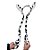Tiara Orelha Coelho com Movimento - Branco e Preto - 55cm - 1 unidade - Rizzo - Imagem 3