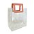 Sacola Transparente PVC com Alça Quadrada de Couro Rosa - 26x22x12cm - 1 unidade - Rizzo - Imagem 1