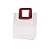 Sacola Transparente PVC com Alça Quadrada de Couro Vinho - 20x18x10cm - 1 unidade - Rizzo - Imagem 1