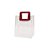 Sacola Transparente PVC com Alça Quadrada de Couro Vinho - 15x15x10cm - 1 unidade - Rizzo - Imagem 1